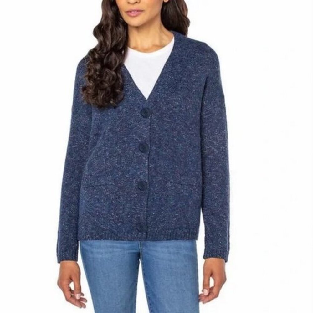 NWT Well Worn Ladies' Boyfriend Cardigan Indigo
